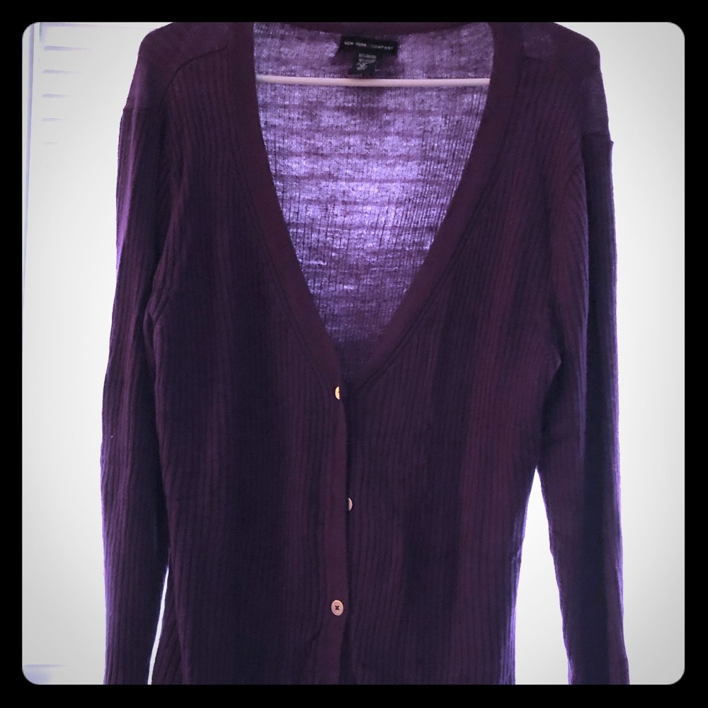 Purple New York & Company Cardigan